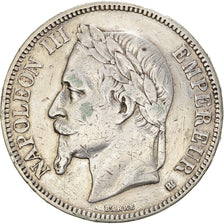 Coin, France, Napoleon III, 5 Francs, 1868, Strasbourg, VF(30-35), Silver