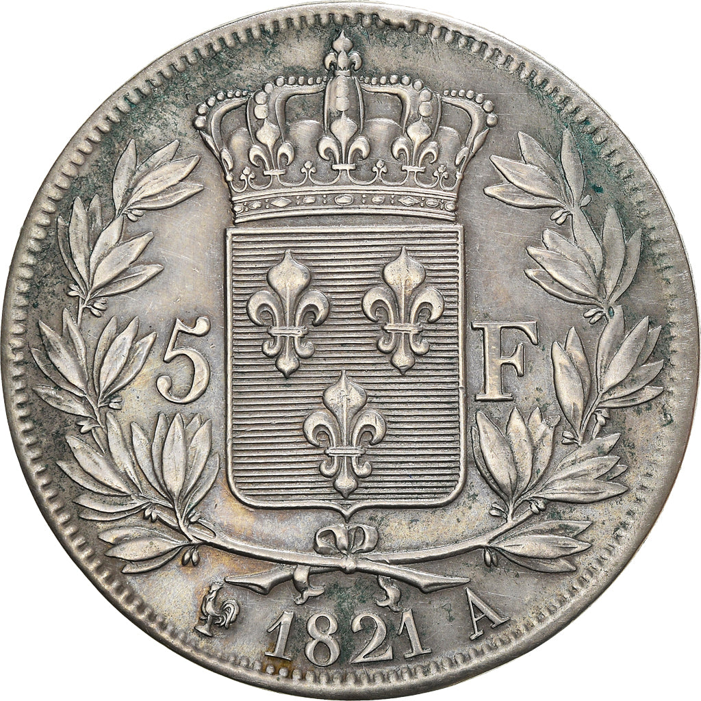 Monnaie, France, Louis XVIII, Louis XVIII, 5 Francs, 1821, Paris, TTB+, Argent