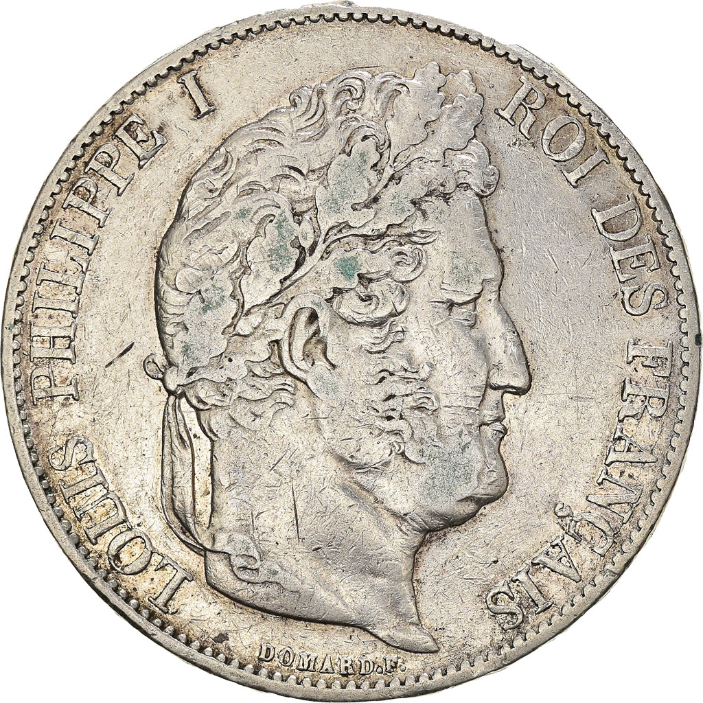 Münze, Frankreich, Louis-Philippe, 5 Francs, 1845, Paris, S, Silber, KM:749.1