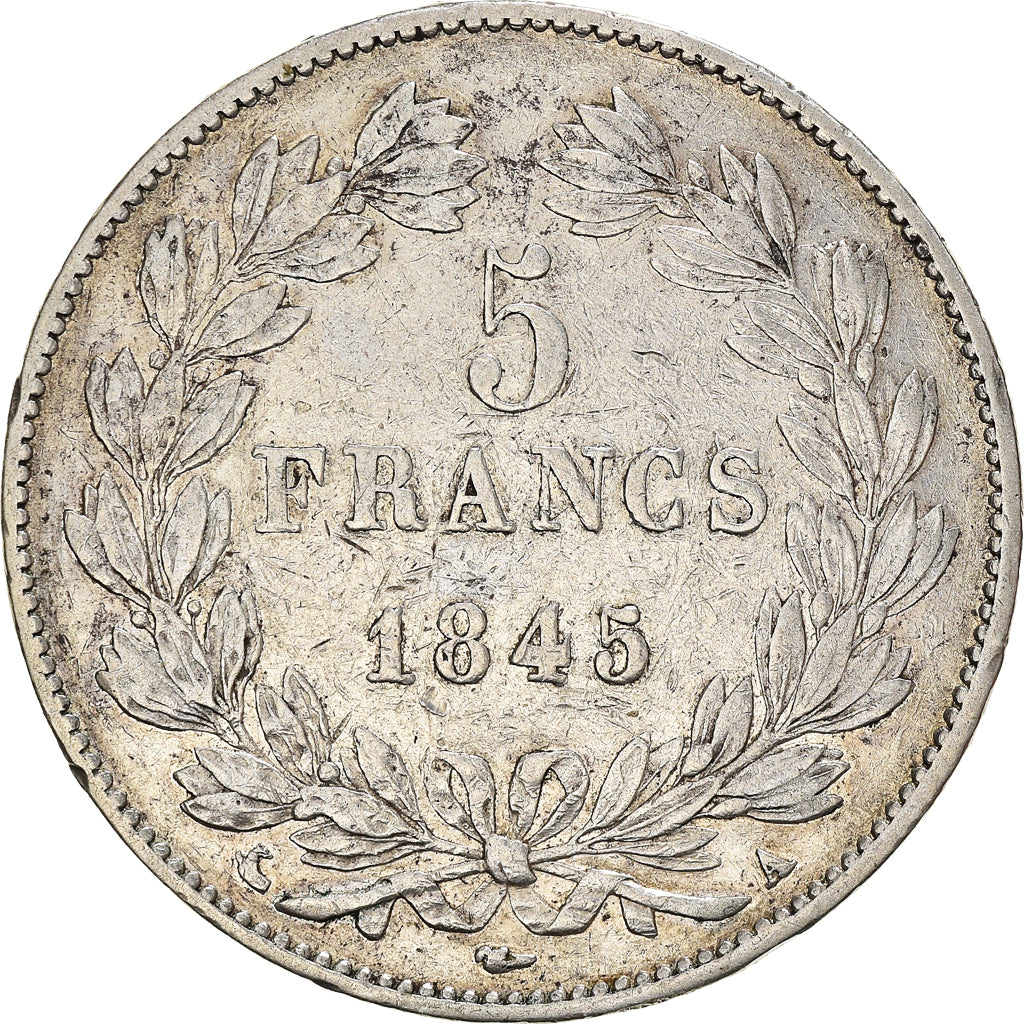 Münze, Frankreich, Louis-Philippe, 5 Francs, 1845, Paris, S, Silber, KM:749.1