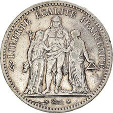Moneta, Francia, Hercule, 5 Francs, 1849, Paris, MB, Argento, KM:756.1