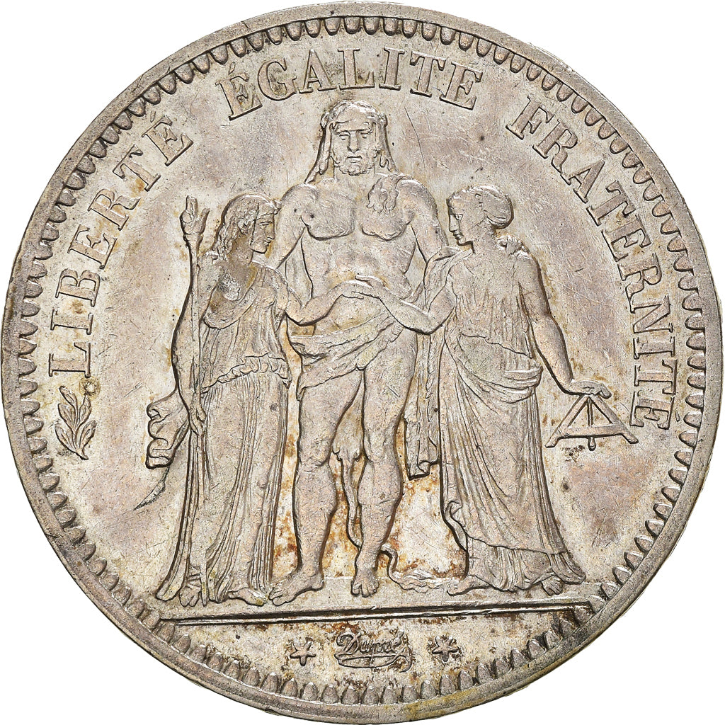 Munten, Frankrijk, Hercule, 5 Francs, 1849, Paris, ZF, Zilver, KM:756.1