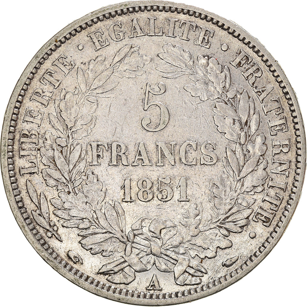 Monnaie, France, Cérès, 5 Francs, 1851, Paris, TB+, Argent, Gadoury:719
