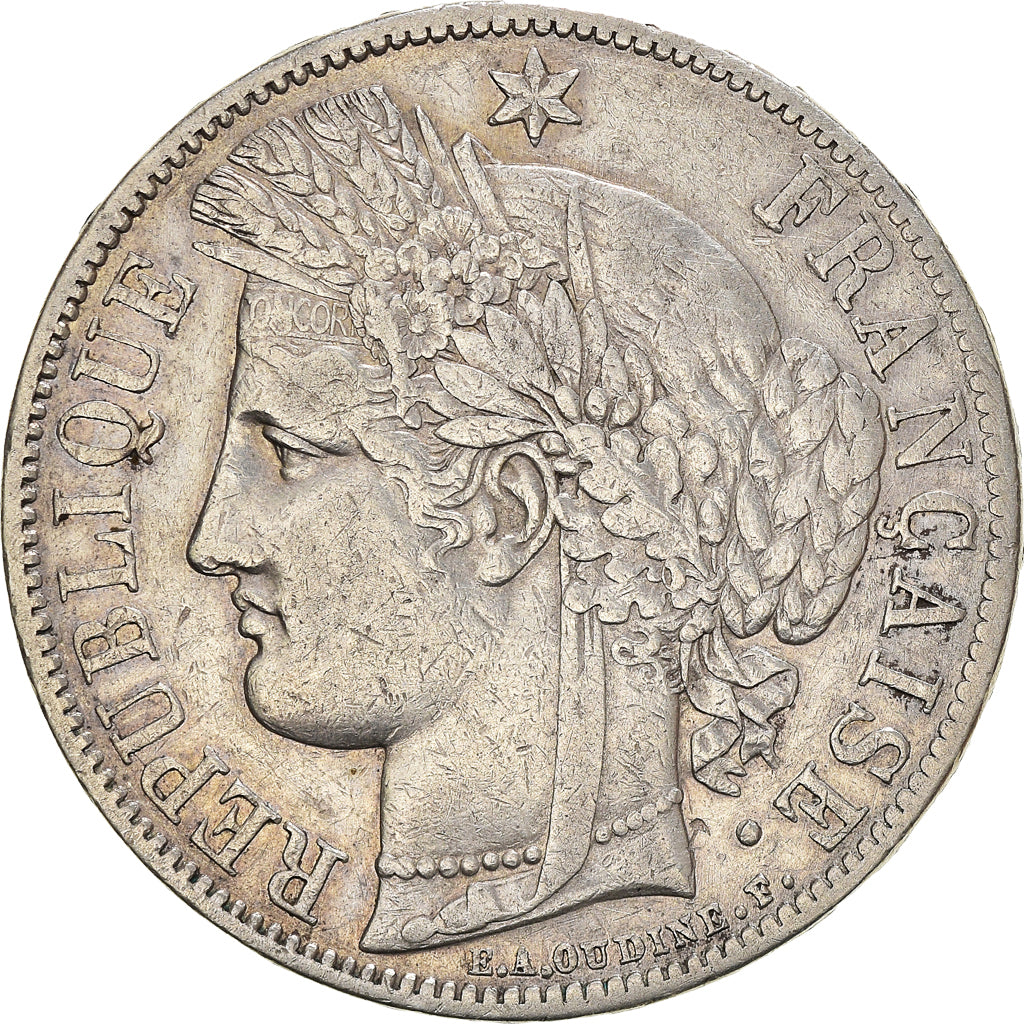 Coin, France, Cérès, 5 Francs, 1870, Paris, VF(30-35), Silver, KM:819
