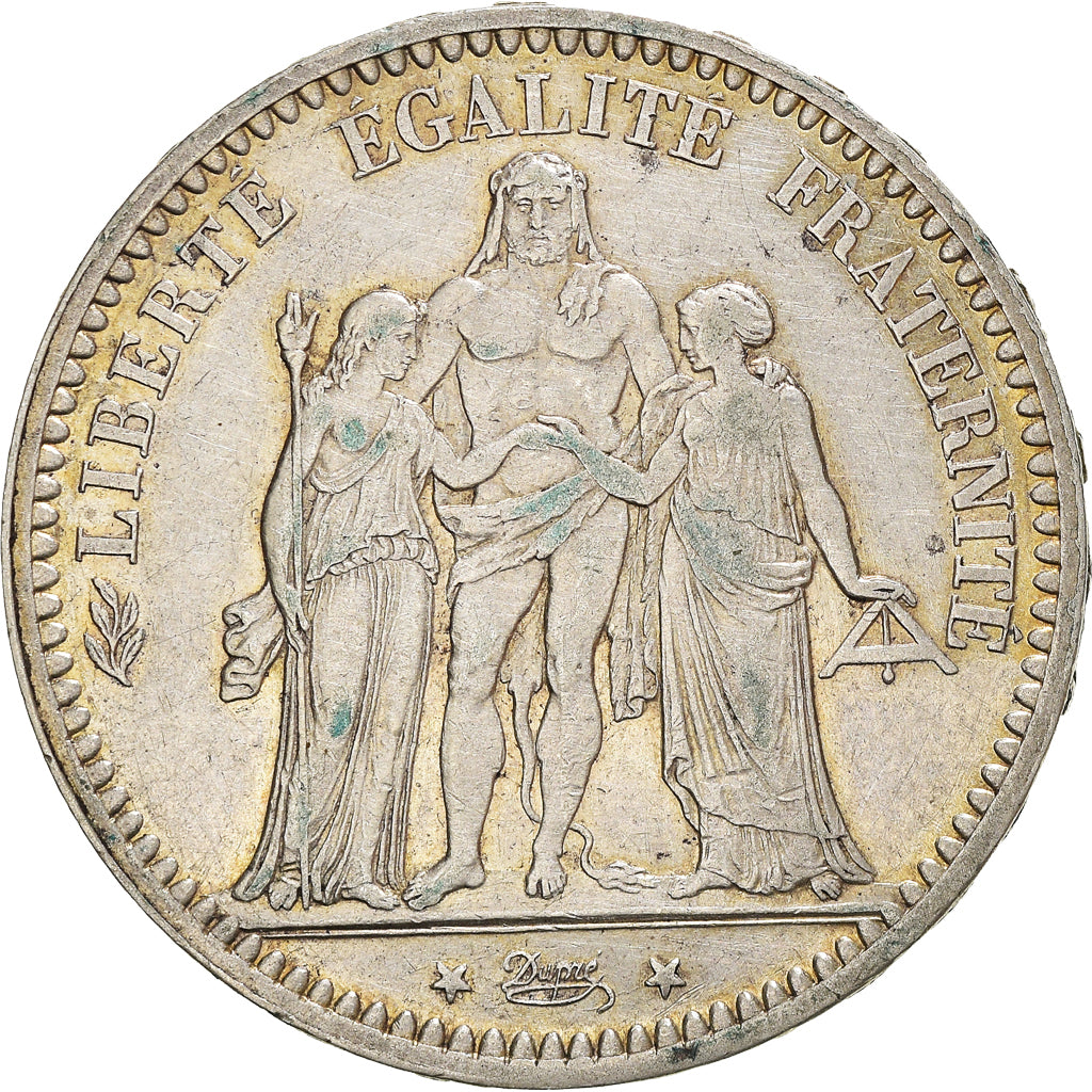 Moneta, Francia, Hercule, 5 Francs, 1873, Paris, BB, Argento, KM:820.1