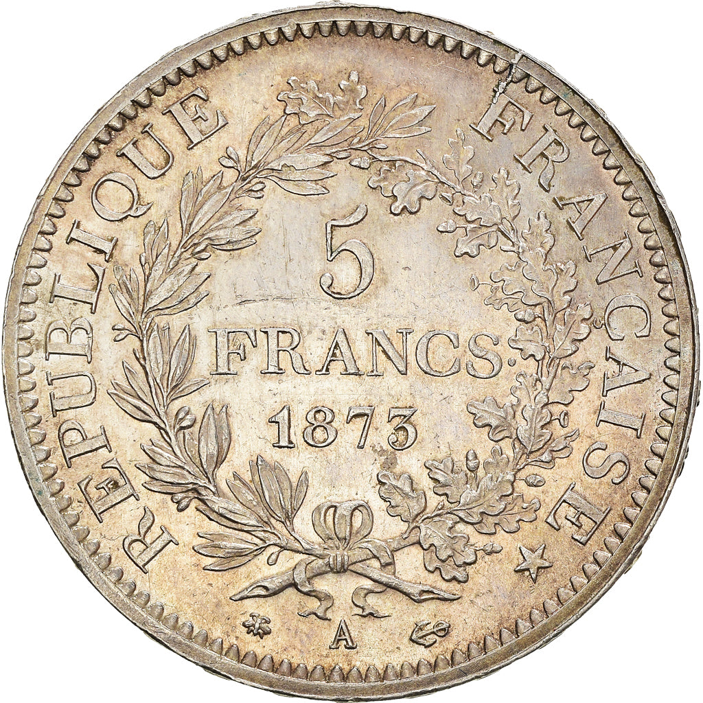 Coin, France, Hercule, 5 Francs, 1873, Paris, AU(50-53), Silver, KM:820.1