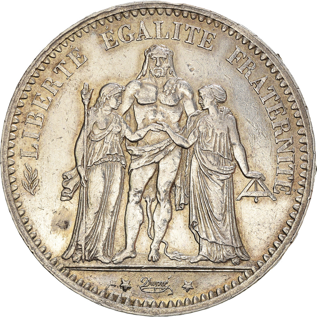 Moneta, Francia, Hercule, 5 Francs, 1875, Paris, BB, Argento, KM:820.1