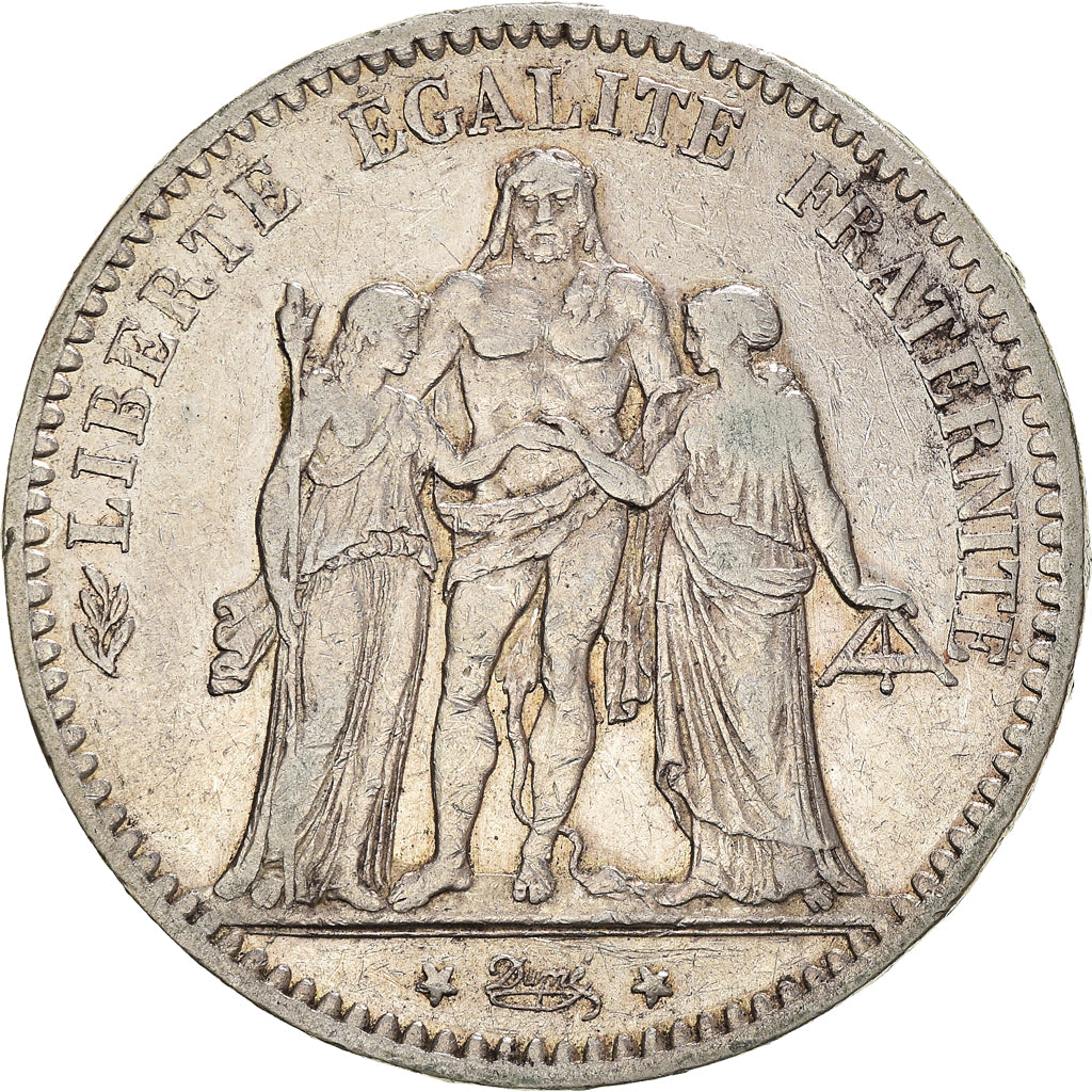 Coin, France, Hercule, 5 Francs, 1876, Paris, VF(30-35), Silver, KM:820.1
