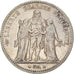 Coin, France, Hercule, 5 Francs, 1876, Paris, VF(30-35), Silver, KM:820.1