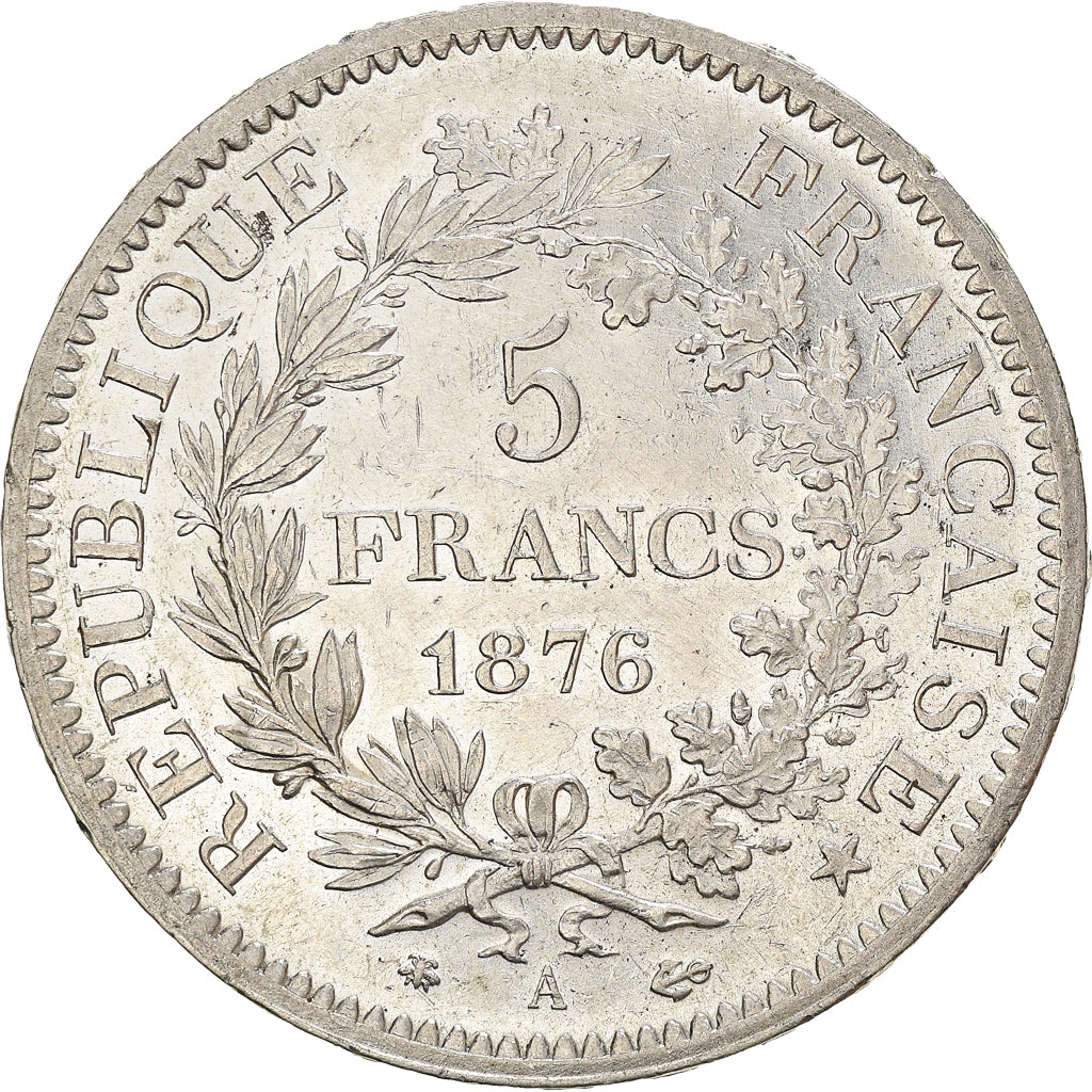 Monnaie, France, Hercule, 5 Francs, 1876, Paris, TTB, Argent, Gadoury:745a