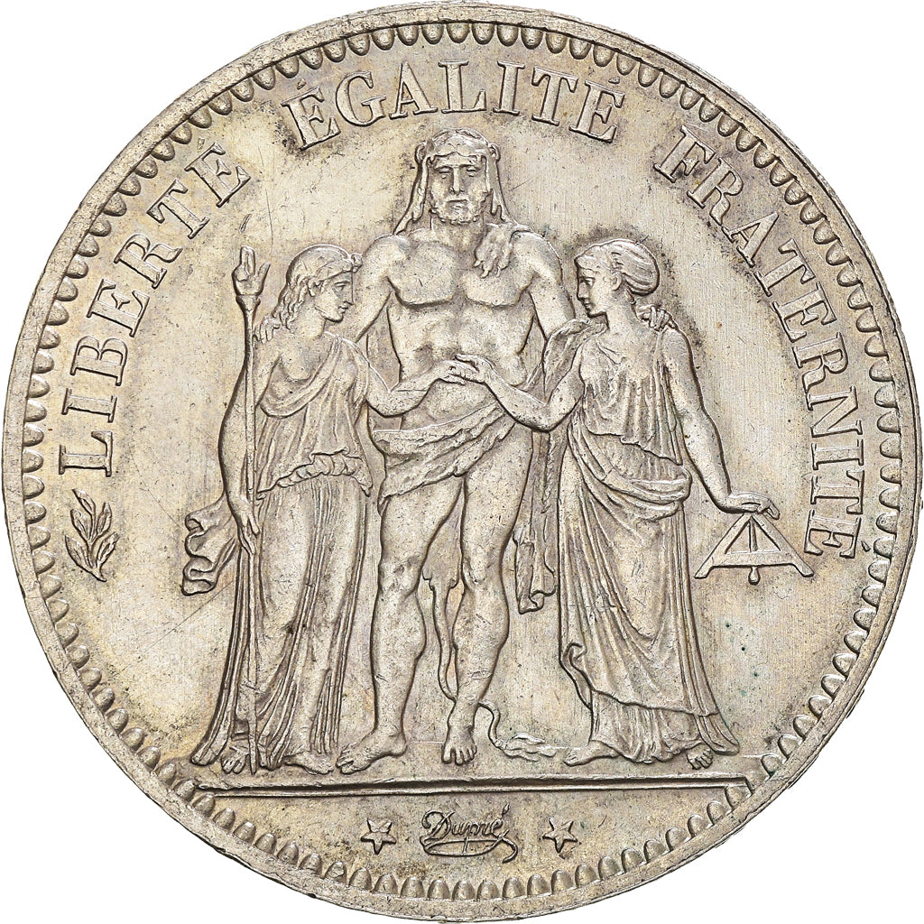 Coin, France, Hercule, 5 Francs, 1877, Paris, EF(40-45), Silver, KM:820.1