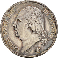 Munten, Frankrijk, Louis XVIII, 2 Francs, 1824, Paris, ZF+, Zilver, KM:710.1