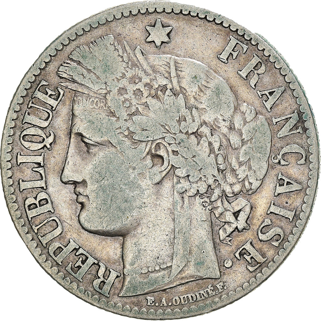 Münze, Frankreich, Cérès, 2 Francs, 1871, Paris, S, Silber, KM:817.1