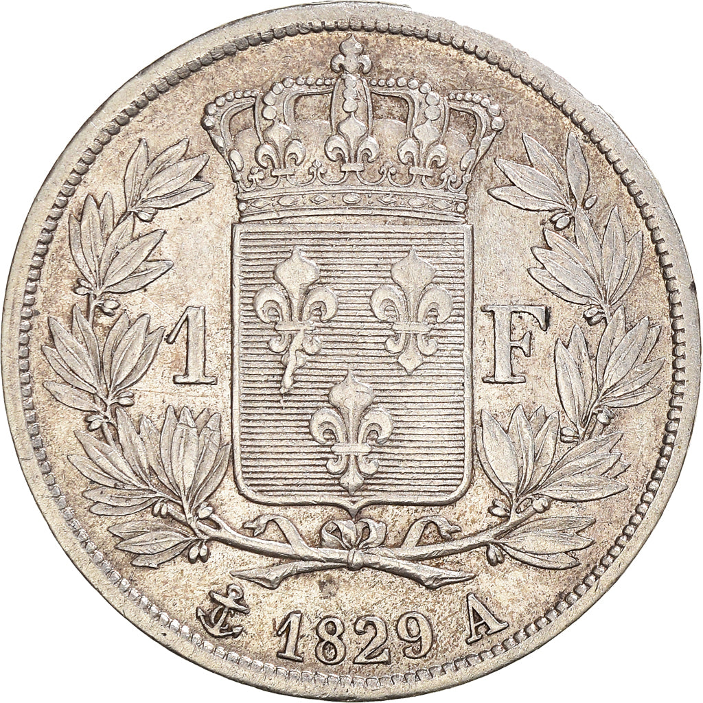 Moneta, Francja, Charles X, Franc, 1829, Paris, EF(40-45), Srebro, KM:724.1