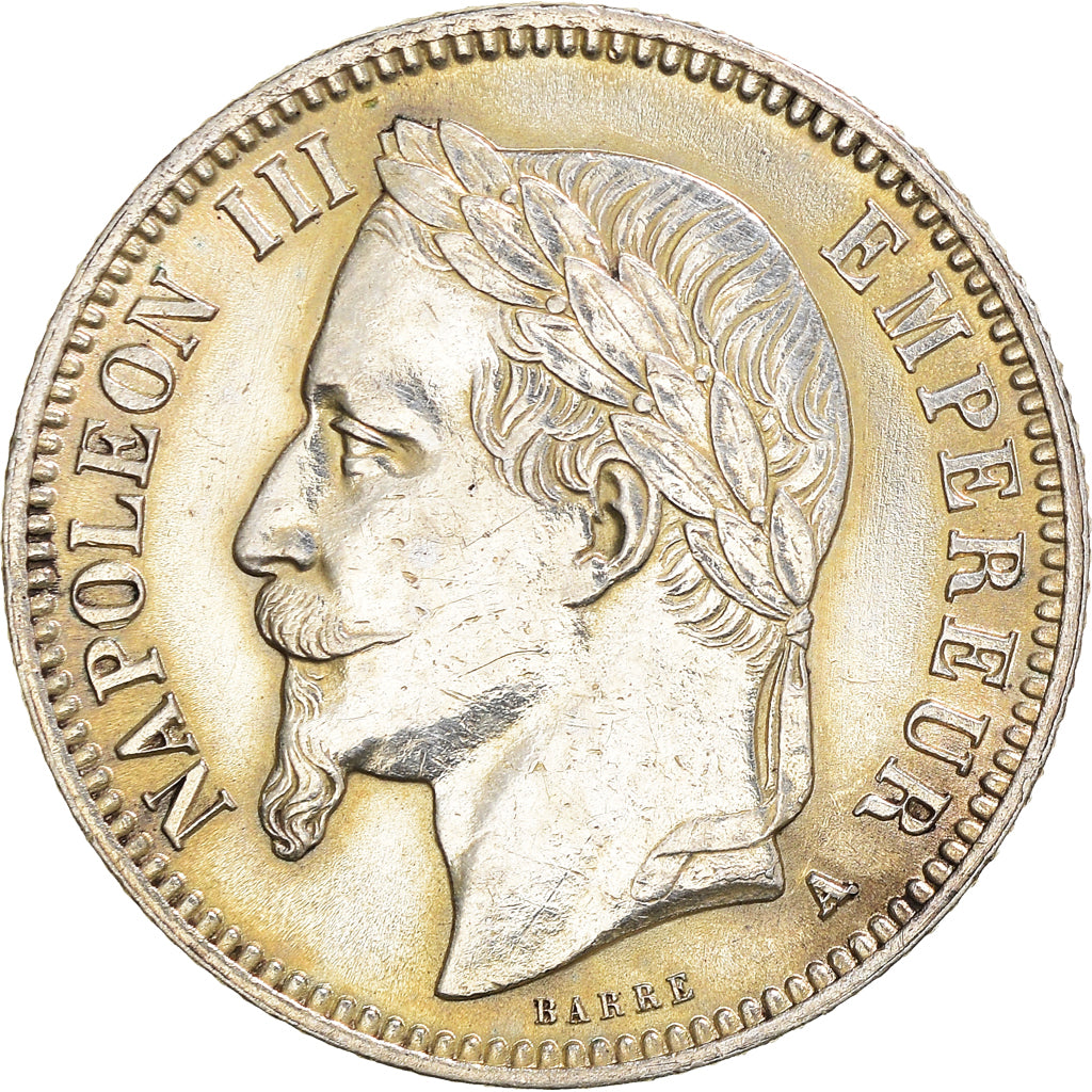 Münze, Frankreich, Napoleon III, Franc, 1868, Paris, VZ, Silber, KM:806.1