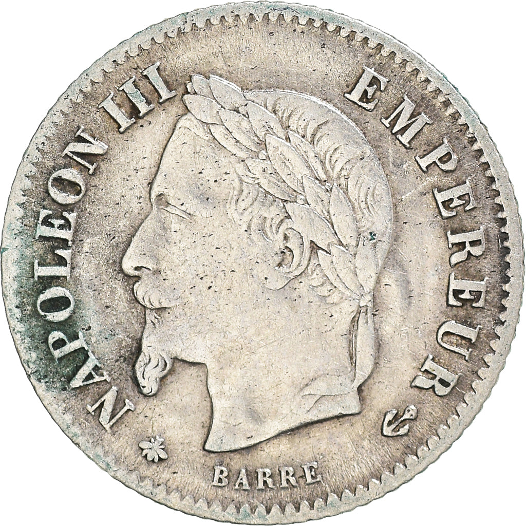 Moeda, França, Napoleon III, 20 Centimes, 1867, Paris, EF(40-45), Prata