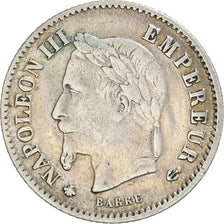 Coin, France, Napoleon III, 20 Centimes, 1867, Paris, EF(40-45), Silver