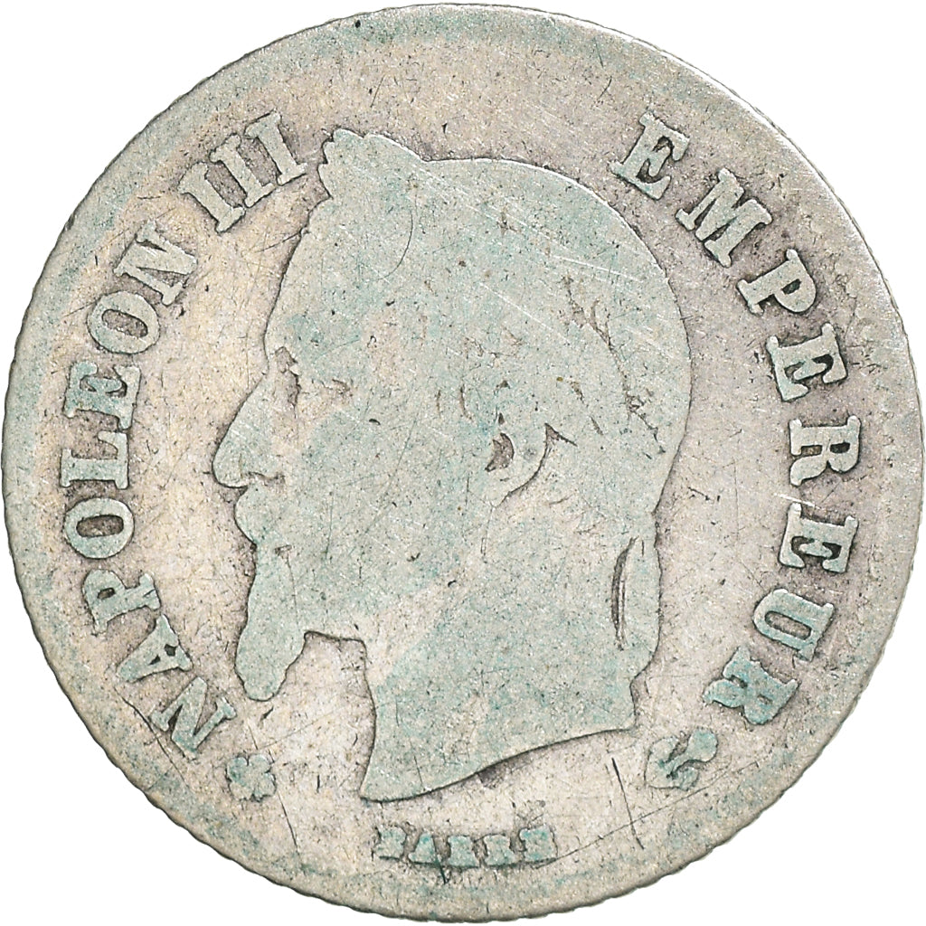 Moneta, Francja, Napoleon III, 20 Centimes, 1866, Strasbourg, VF(20-25), Srebro