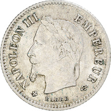 Coin, France, Napoleon III, 20 Centimes, 1867, Strasbourg, EF(40-45), Silver