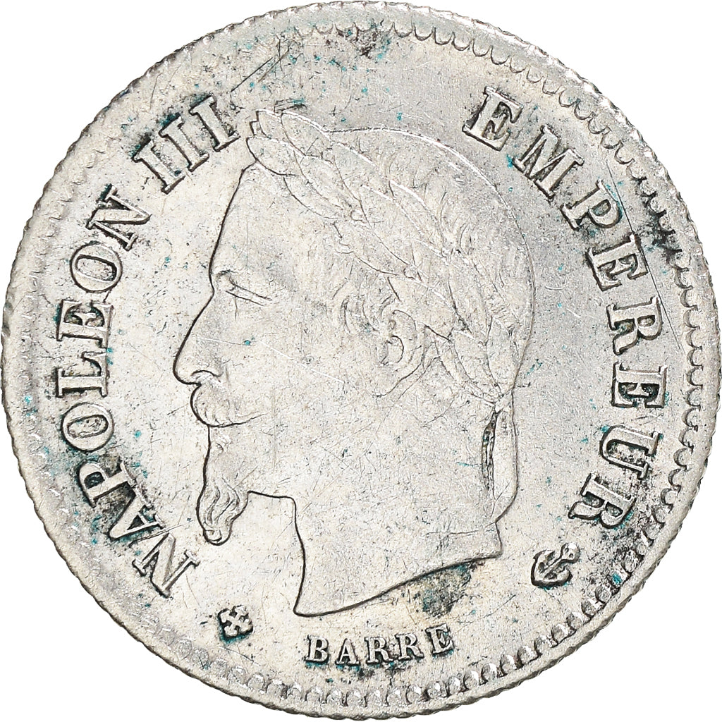 Coin, France, Napoleon III, 20 Centimes, 1867, Strasbourg, EF(40-45), Silver
