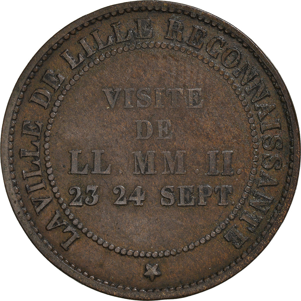 Coin, France, 10 Centimes, 1853, Lille, VF(20-25), Bronze, KM:M24, Gadoury:249c