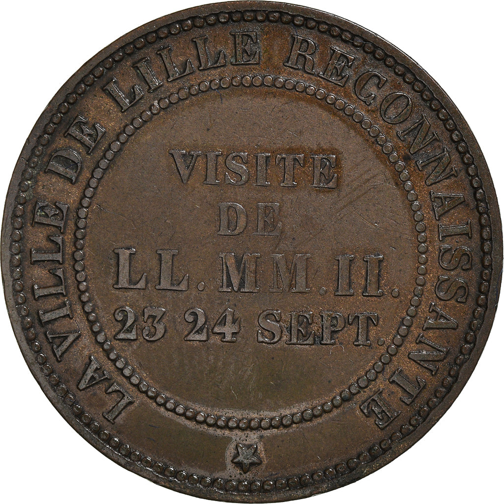 Coin, France, 10 Centimes, 1853, Lille, VF(30-35), Bronze, KM:M24, Gadoury:249c