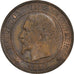 Coin, France, Napoleon III, 10 Centimes, 1856, Strasbourg, AU(55-58), Bronze