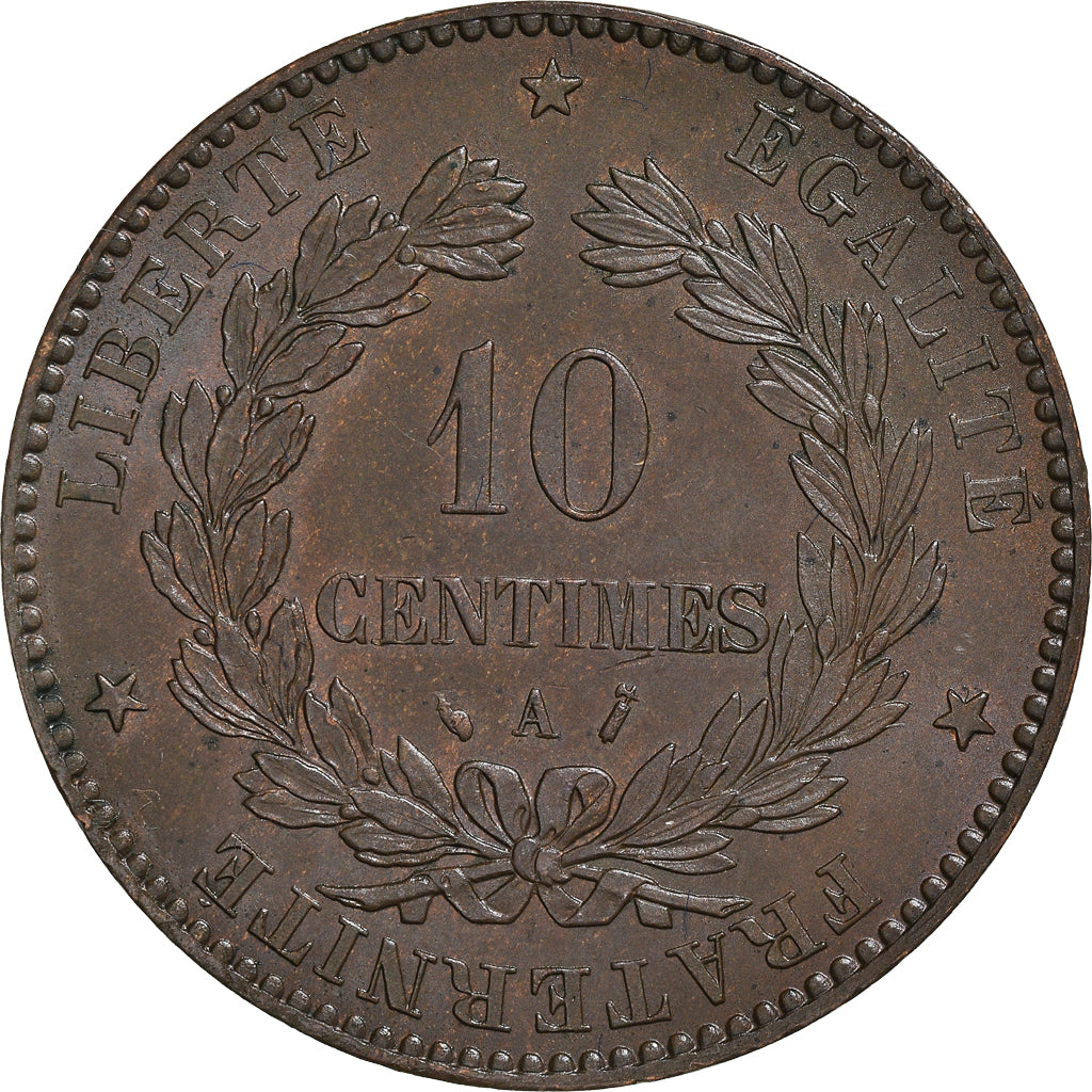 Coin, France, Cérès, 10 Centimes, 1888, Paris, MS(63), Bronze, KM:815.1