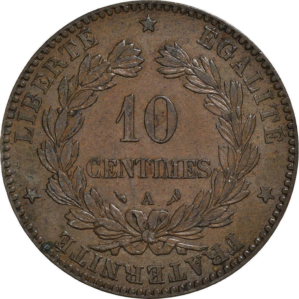 Coin, France, Cérès, 10 Centimes, 1897, Paris, AU(50-53), Bronze, KM:815.1