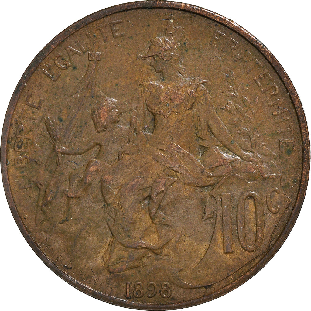 Coin, France, Dupuis, 10 Centimes, 1898, Paris, EF(40-45), Bronze, KM:843