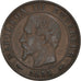 Moeda, França, Napoleon III, 5 Centimes, 1855, Paris, EF(40-45), Bronze