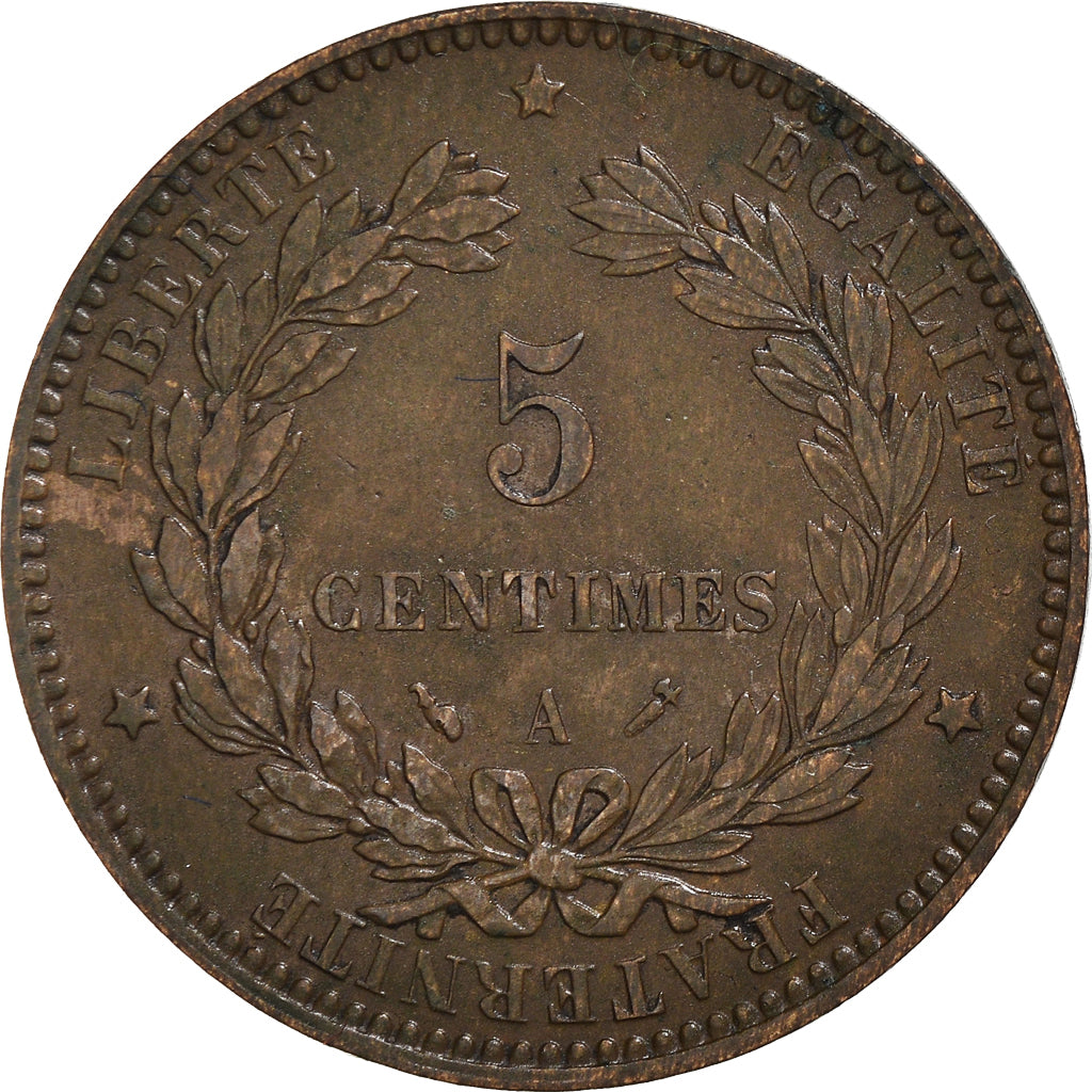 Munten, Frankrijk, Cérès, 5 Centimes, 1896, Paris, ZF+, Bronzen, KM:821.1
