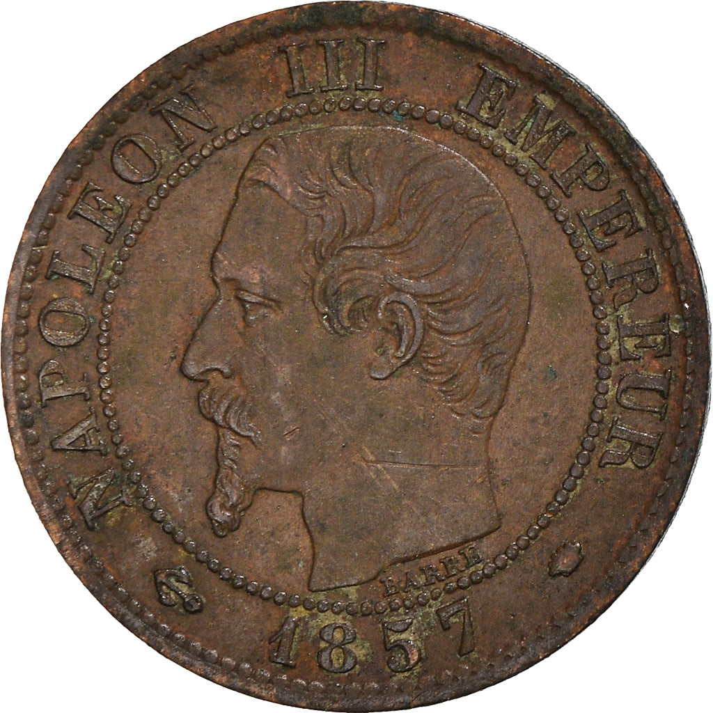 Munten, Frankrijk, Napoleon III, Centime, 1857, Marseille, ZF, Bronzen