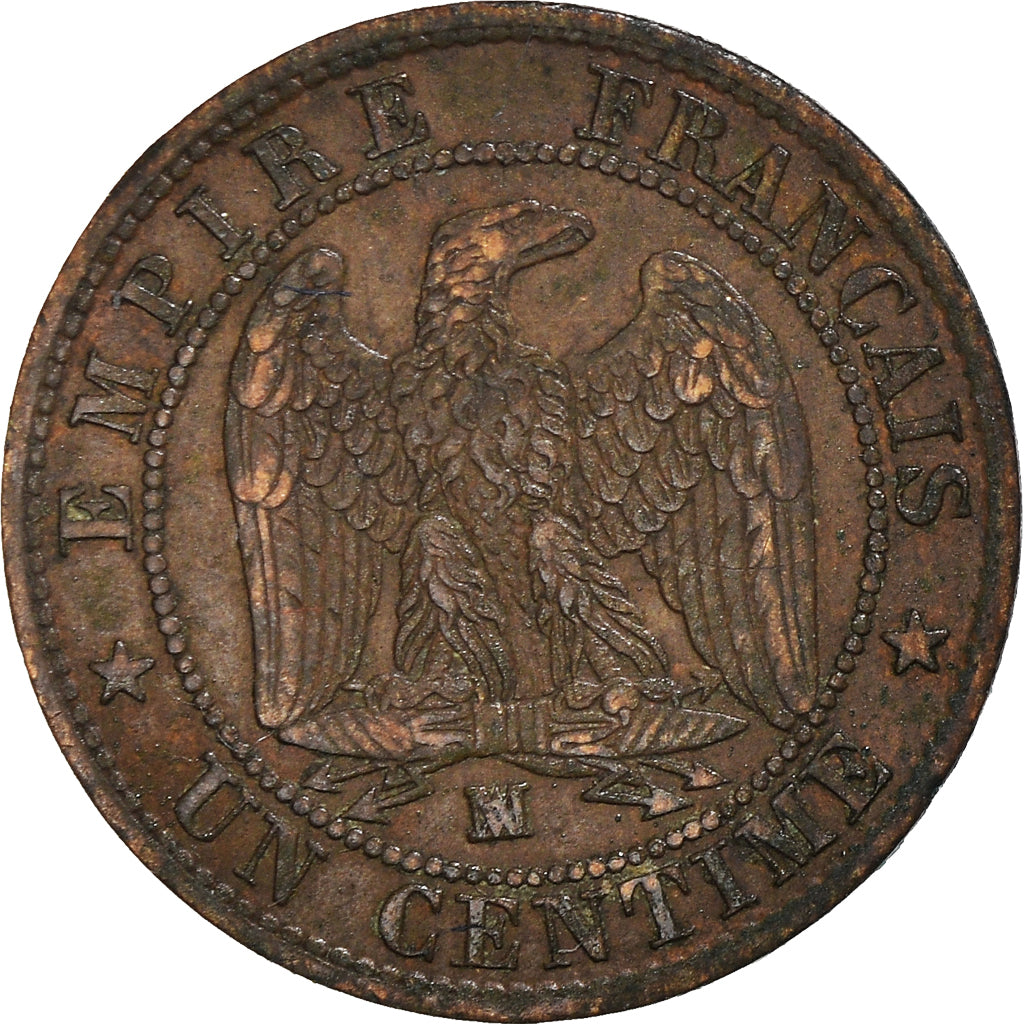 Munten, Frankrijk, Napoleon III, Centime, 1857, Marseille, ZF, Bronzen