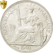 FRENCH INDO-CHINA, 10 Cents, 1901, Paris, KM:9, PCGS MS64