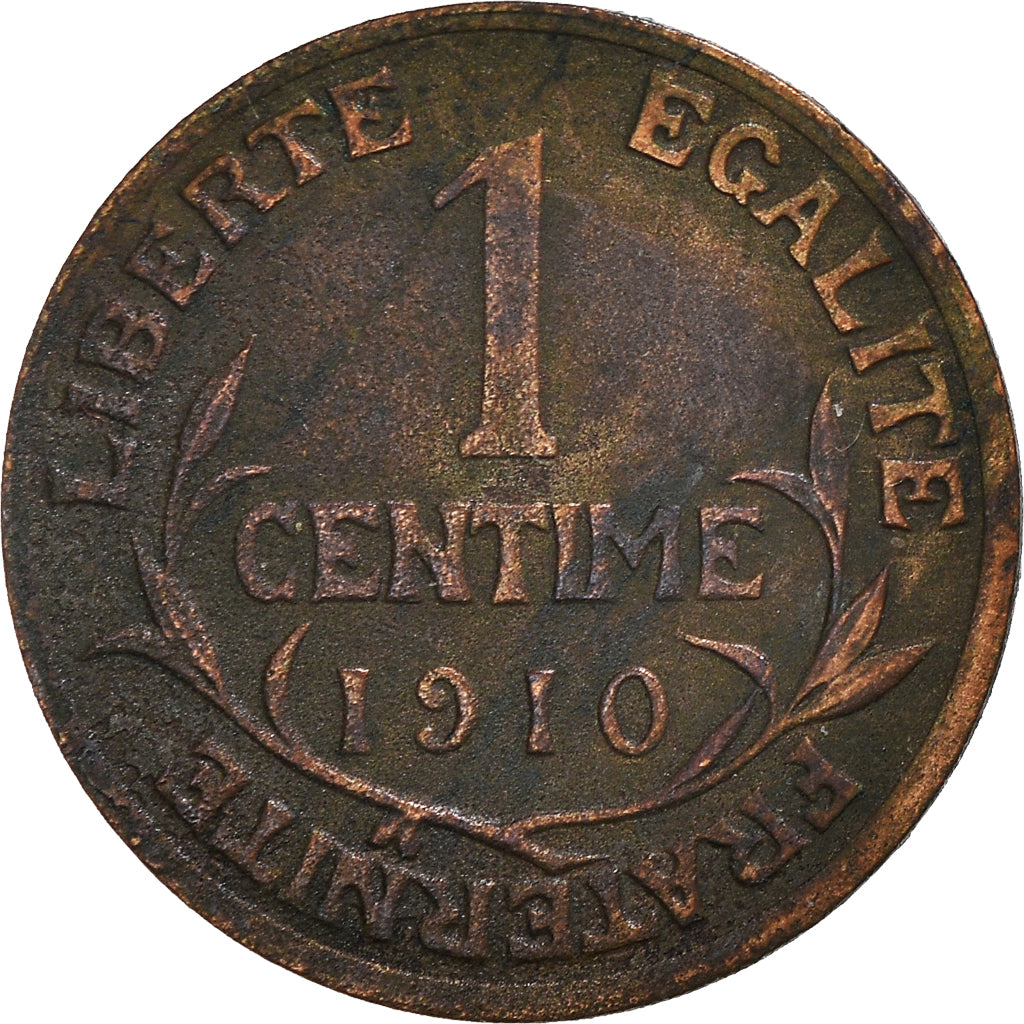 Moneta, Francia, Dupuis, Centime, 1910, Paris, MB+, Bronzo, KM:840, Gadoury:90