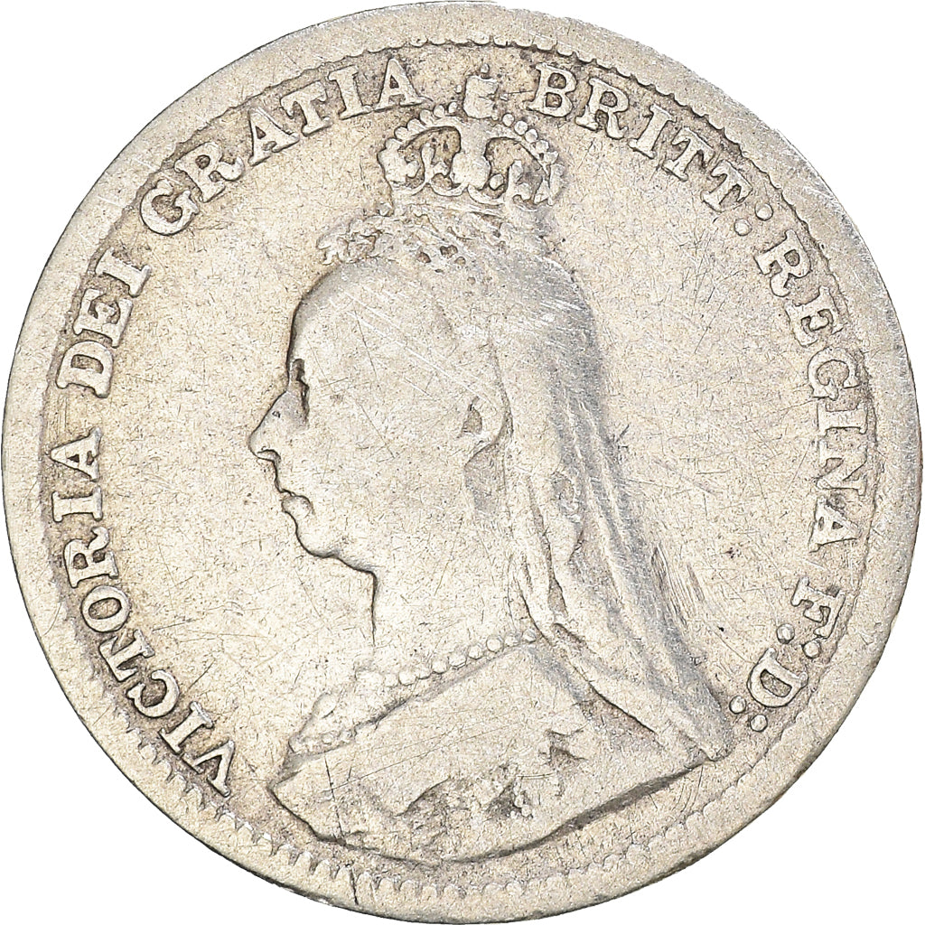 Coin, Great Britain, Victoria, 3 Pence, 1891, VF(20-25), Silver, KM:758