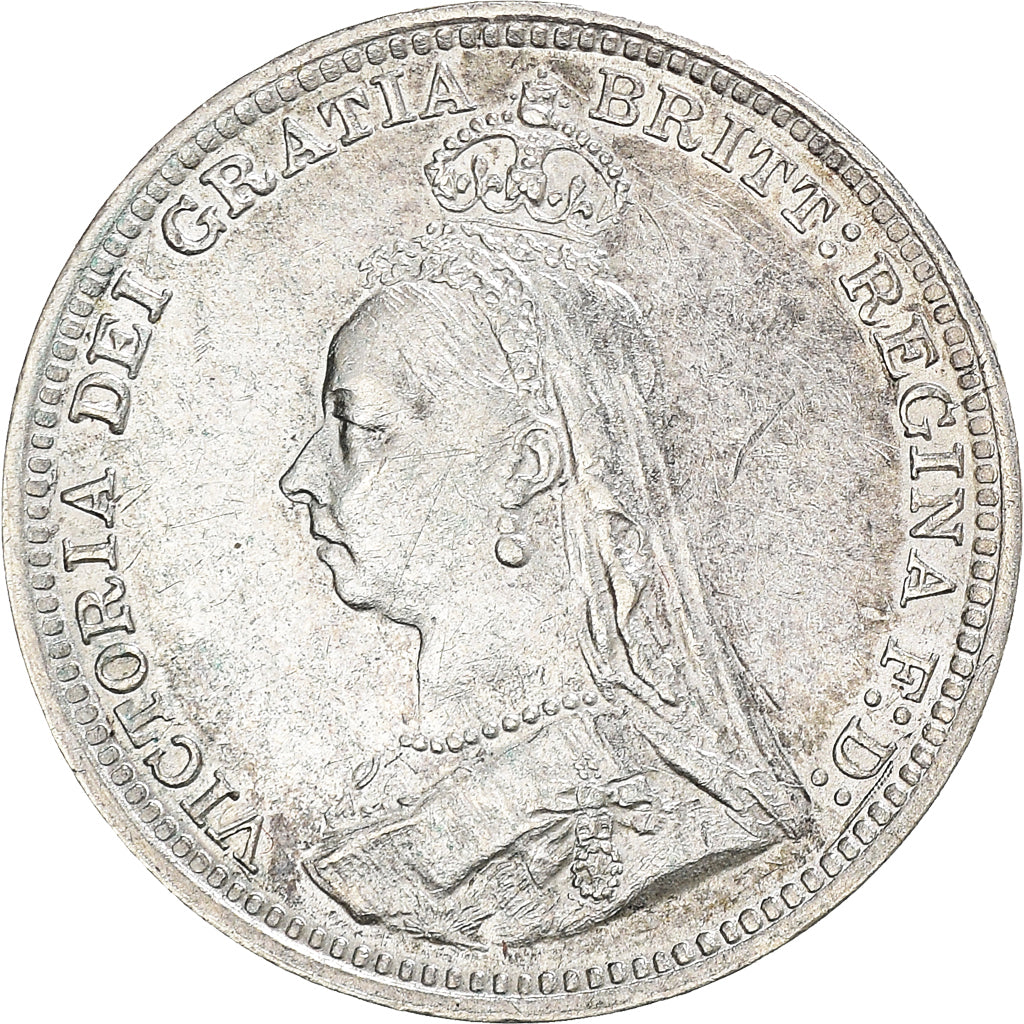Coin, Great Britain, Victoria, 3 Pence, 1892, AU(50-53), Silver, KM:758