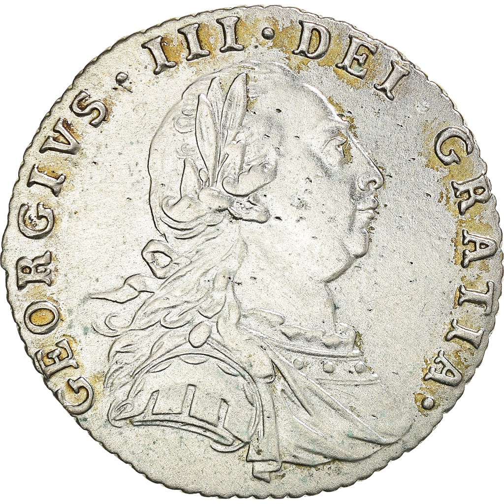 Moneta, Gran Bretagna, George III, 6 Pence, 1787, BB+, Argento, KM:606.1