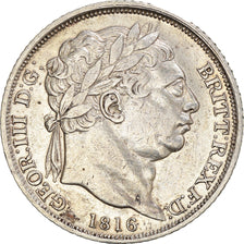 Coin, Great Britain, George III, 6 Pence, 1816, AU(50-53), Silver, KM:665