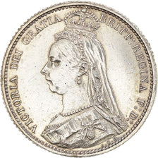 Coin, Great Britain, Victoria, 6 Pence, 1887, AU(55-58), Silver, KM:759