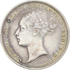 Coin, Great Britain, Victoria, 6 Pence, 1886, AU(50-53), Silver, KM:757