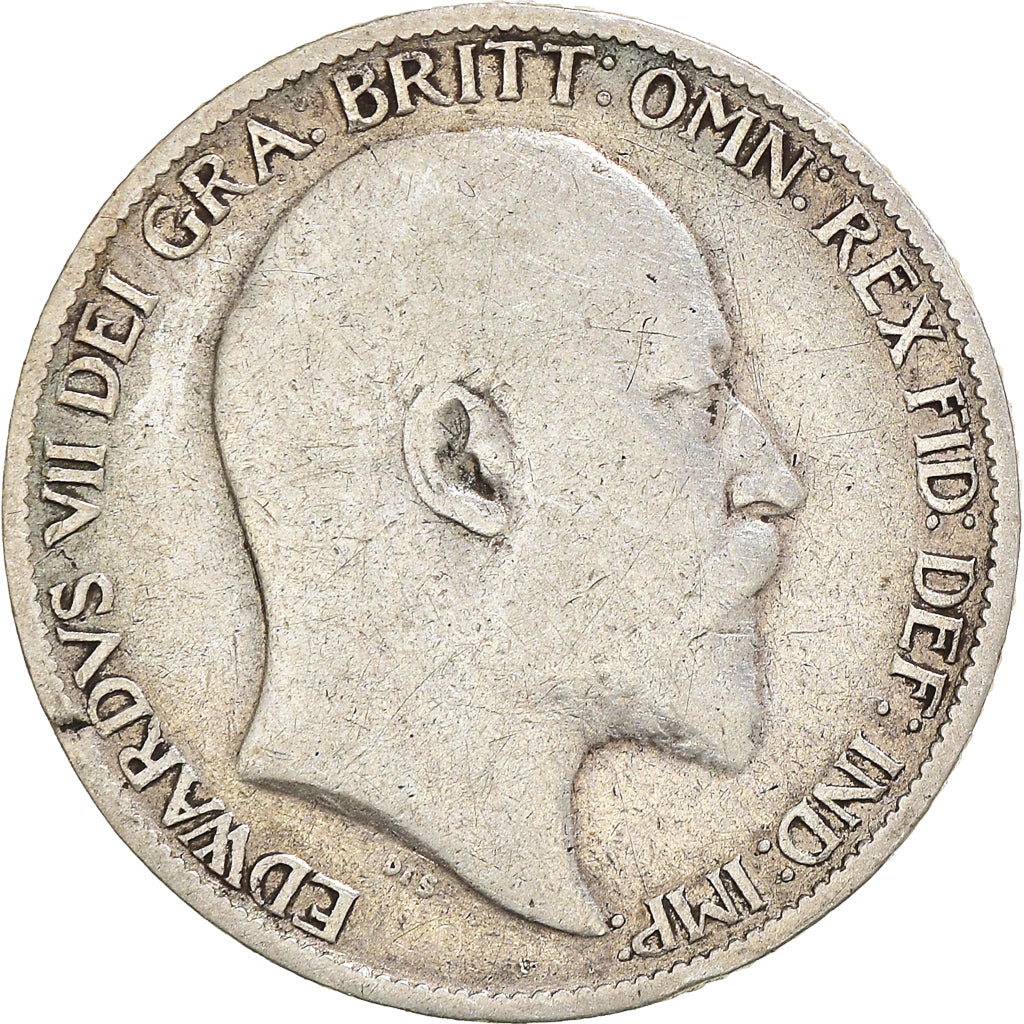 Coin, Great Britain, Edward VII, 6 Pence, 1902, VF(20-25), Silver, KM:799