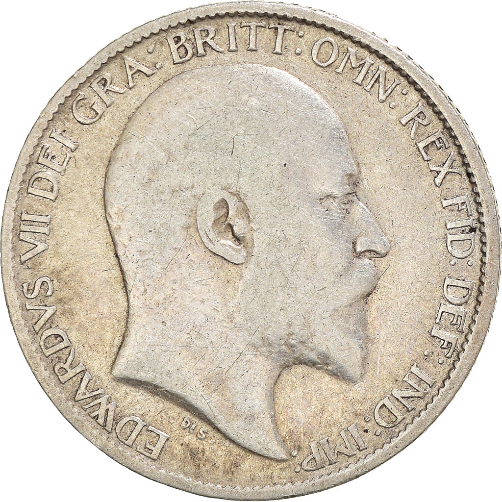 Coin, Great Britain, Edward VII, 6 Pence, 1907, VF(20-25), Silver, KM:799