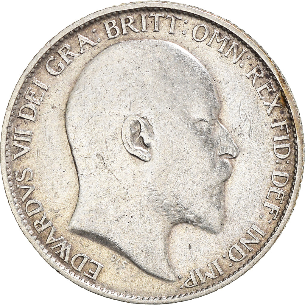 Coin, Great Britain, Edward VII, 6 Pence, 1910, VF(30-35), Silver, KM:799