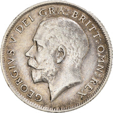 Coin, Great Britain, George V, 6 Pence, 1916, EF(40-45), Silver, KM:815