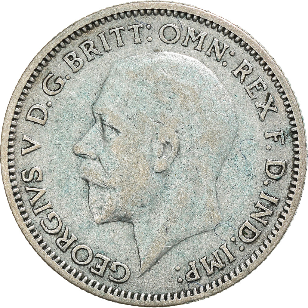 Moneta, Gran Bretagna, George V, 6 Pence, 1936, MB+, Argento, KM:832