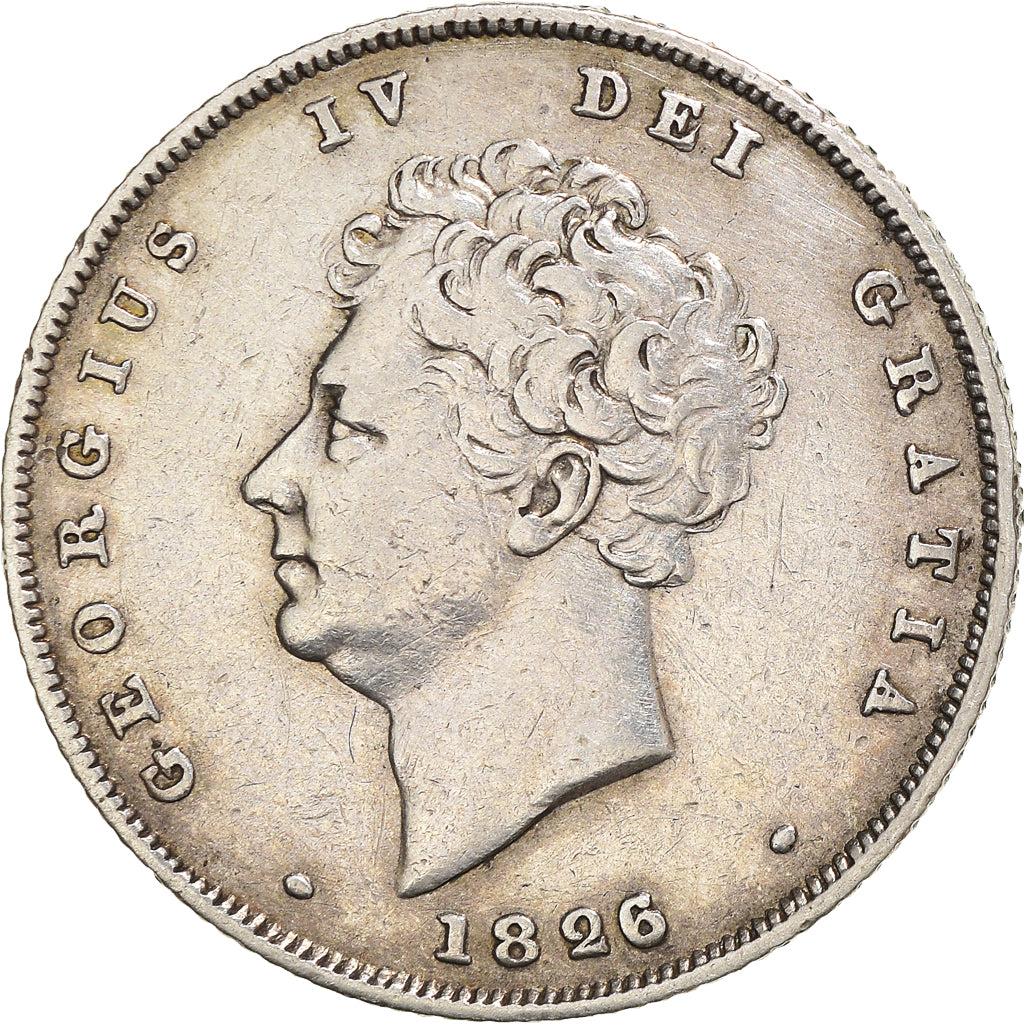 Moneta, Gran Bretagna, George IV, Shilling, 1826, BB, Argento, KM:694