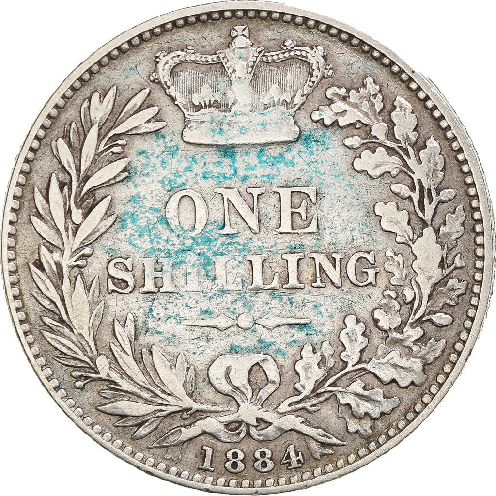 Coin, Great Britain, Victoria, Shilling, 1884, VF(30-35), Silver, KM:734.4