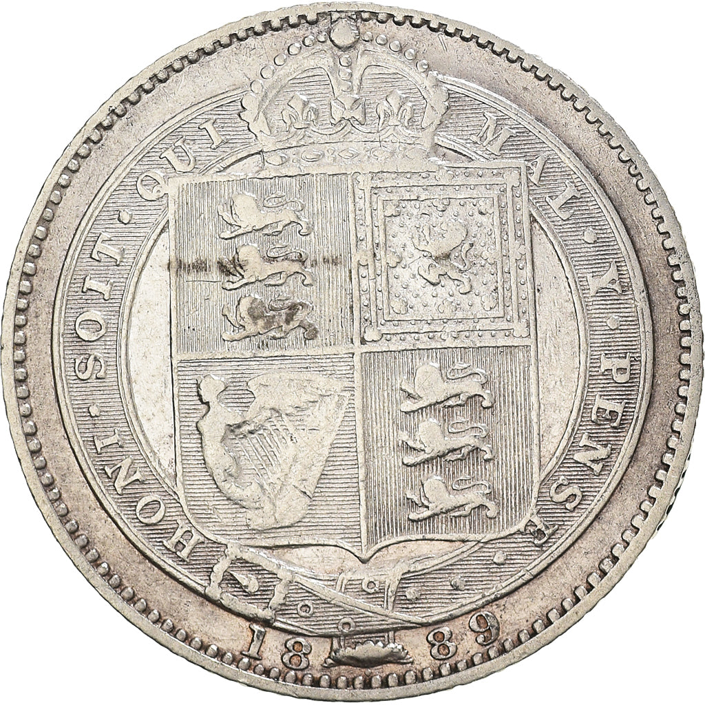 Coin, Great Britain, Victoria, Shilling, 1889, VF(30-35), Silver, KM:774